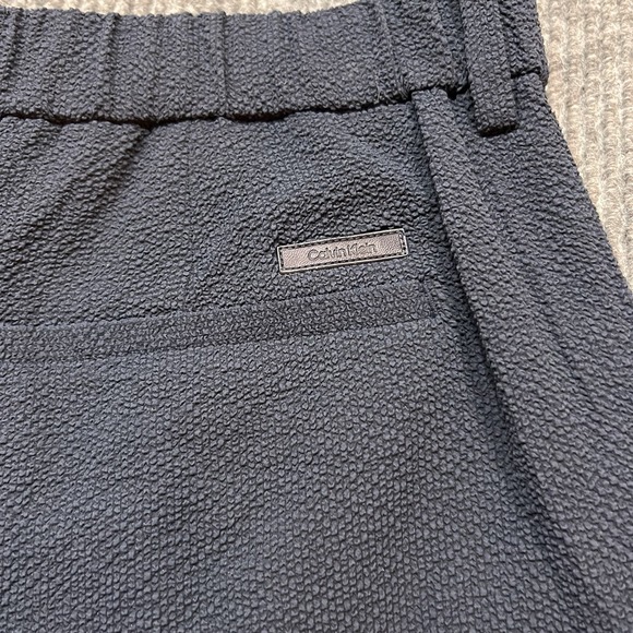 Calvin Klein Mens Blue Infinite Stretch Dress Pants 33x30 Textured Pointelle New - Picture 9 of 9